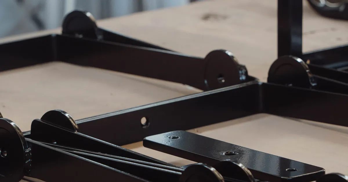 Powder coated motorcycle and mechanical metal parts